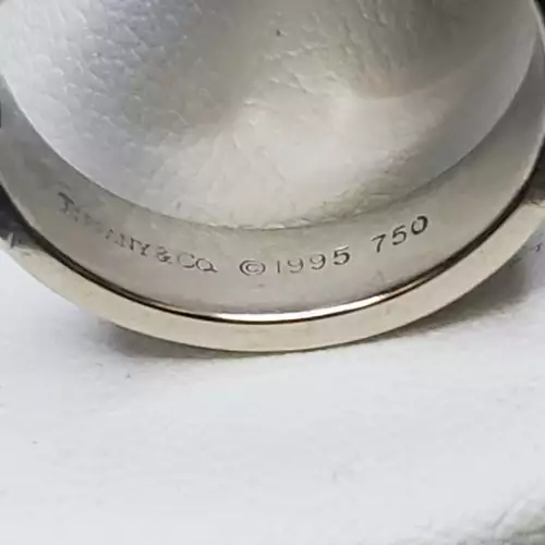 18K White Gold Tiffany & Co Atlas Roman Numeral Diamond Ring Sz-6.75 S10BO12-1 (5)