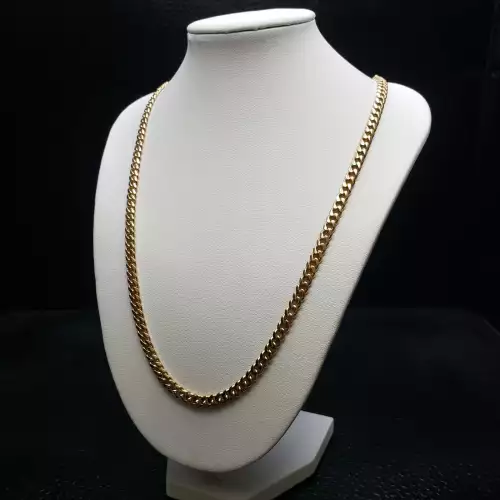 18K Yellow Gold Cuban Link Necklace, 24 inch,  4.7mm B6-1 (4)