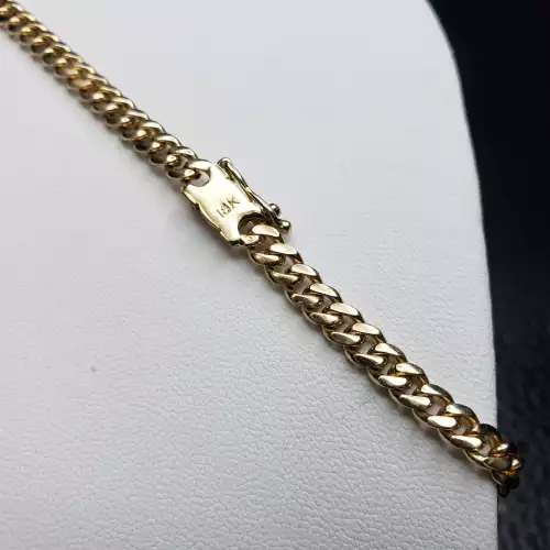 18K Yellow Gold Cuban Link Necklace, 24 inch,  4.7mm B6-1 (2)