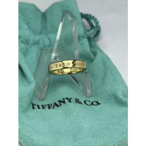 18K Yellow Gold Ladies TIFFANY & CO Authentic Ring Sz 4.75 B13-1