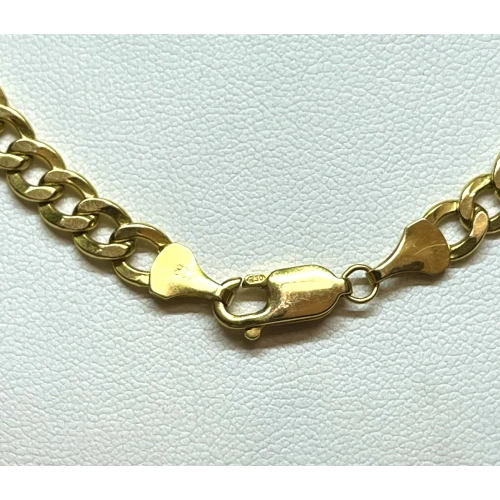 18K Yellow Gold Men's Curb Style Chain 24