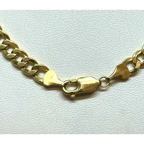 18K Yellow Gold Men's Curb Style Chain 24