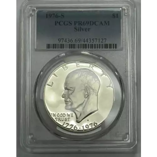 1976 S Dollar Eisenhower 40% Silver PCGS PR-69 Silver DCAM