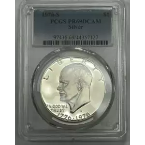 1976 S Dollar Eisenhower 40% Silver PCGS PR-69 Silver DCAM