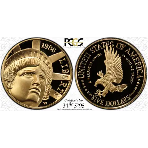 1986-W $5 Statue of Liberty, DCAM (2)
