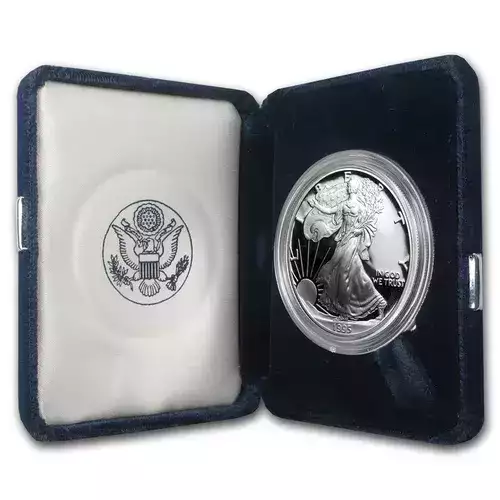 1995  1oz Silver Eagle  Proof - with Original Govt Packaging   (2)
