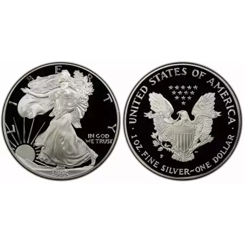 1995  1oz Silver Eagle  Proof - with Original Govt Packaging   (3)