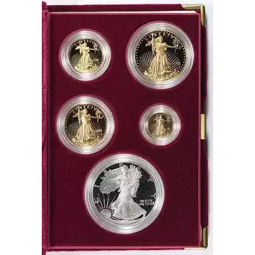 1995 -W 10th Anniversary American Eagle Proof Bullion Set  (2)