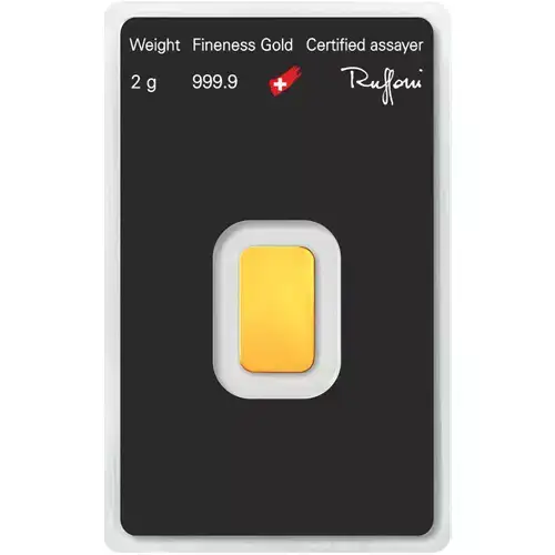 2 Gram Argor Heraeus Gold Bar