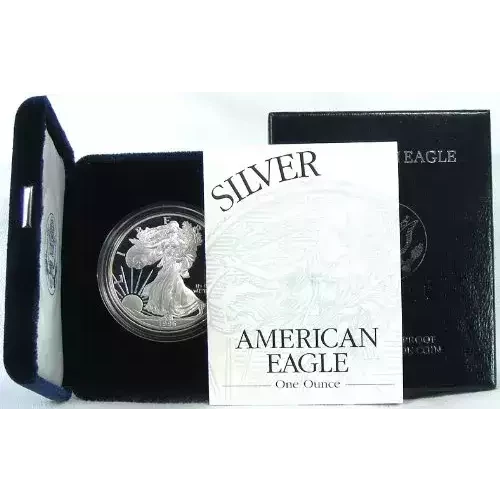 2002-W 1oz Silver Eagle  Proof - with Original Govt Packaging