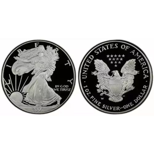 2007-W 1oz Silver Eagle  Proof - with Original Govt Packaging   (3)