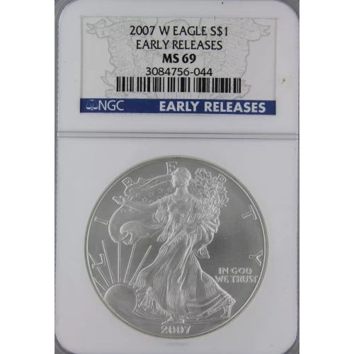 2007 W BURNISHED SILVER EAGLE EARLY RELEASES  (2)
