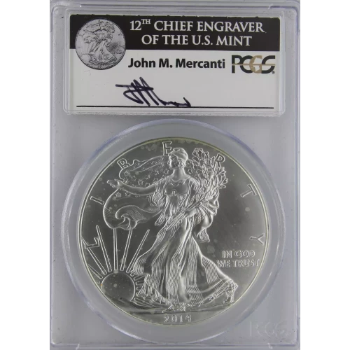 2014 $1 Silver Eagle First Strike Mercanti Signature (2)