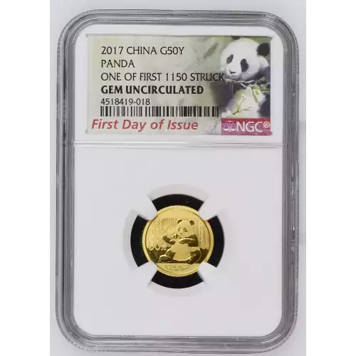 2017 PANDA-FIRST DAY OF ISSUE ONE OF FIRST 1150 STRUCK  (2)