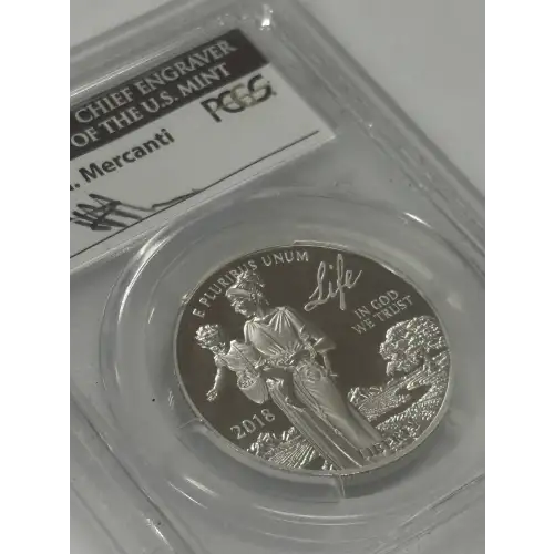 2018-W $100 Platinum Eagle - Life First Day of Issue Mercanti Signature, DCAM (3)