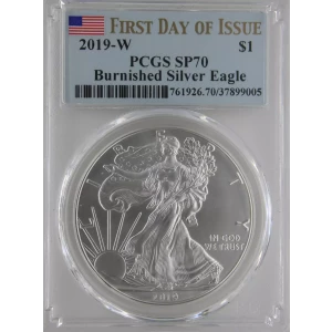 2019-W $1 Burnished Silver Eagle First Day of Issue (2)