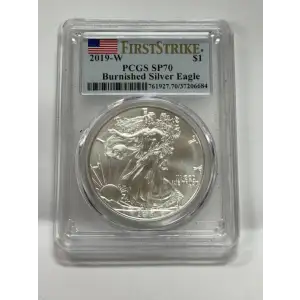 2019-W $1 Burnished Silver Eagle First Day of Issue