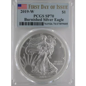 2019-W $1 Burnished Silver Eagle First Day of Issue (2)