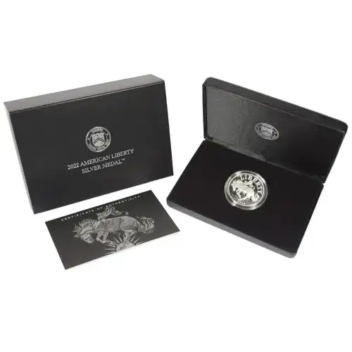 2022 American liberty Silver Medal w/Box & COA (2)