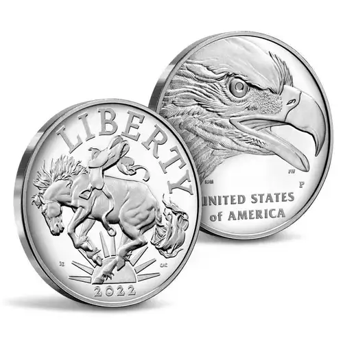 2022 American liberty Silver Medal w/Box & COA