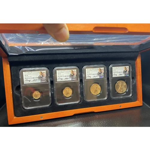 2022 - Four Coin Set - 1/10, 1/4, 1/2, 1 oz Gold Eagles - MS 70 1.85 ozt
mint director's series- moy/ryder signature (7)