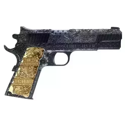 2024 Chad .45 Caliber Pistol Shaped Black & Gold 2 oz Silver Coin 
