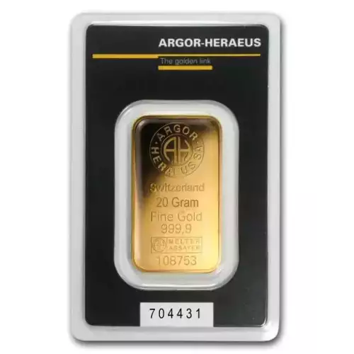 20g Arogor-Heraeus Minted Gold Bar (2)