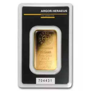 20g Arogor-Heraeus Minted Gold Bar (2)