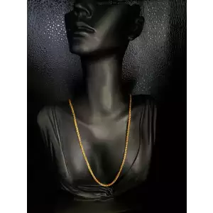 22K Yellow Gold His/Hers Spiga Style Necklace 20in 3mm S10BO3-8