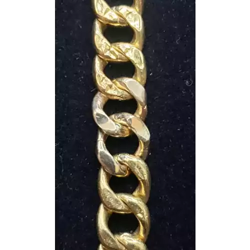 23K Yellow Gold Figaro Bracelet  7in S10BO5-1 