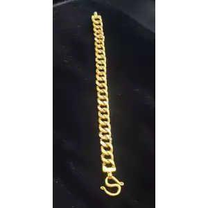 23K Yellow Gold Figaro Bracelet  7in S10BO5-1 