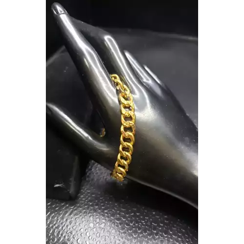 23K Yellow Gold Figaro Bracelet  7in S10BO5-1 