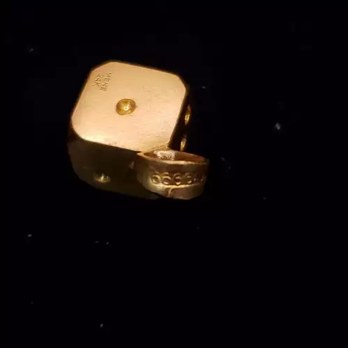 24K Yellow Gold MENE Dice Pendant Wearable Bullion S10BO10-3   (5)