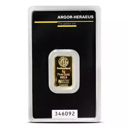 5 Gram Gold Bar Argor
