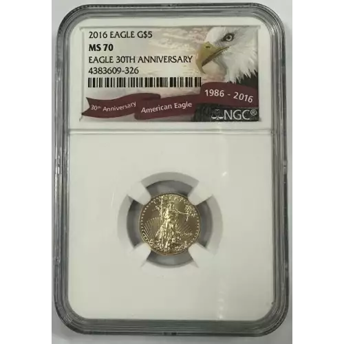 Any Year - 1/10oz American Gold Eagle (Graded MS-70) (2)