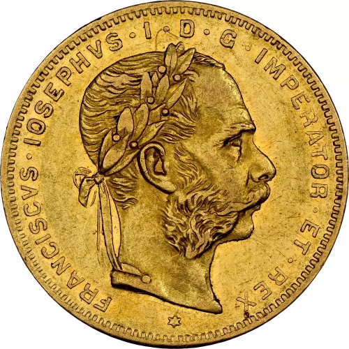 Austria 8 Florins-20 Francs 1892 (Re-Strike)