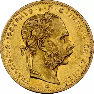 Austria 8 Florins-20 Francs 1892 (Re-Strike)