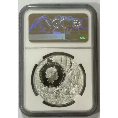 COOK ISLANDS 2022 STATE ANIMAL SERIES North Carolina SQUIRREL NGC MS70 7K METALS