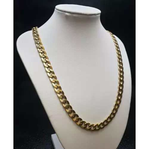 FIX 14K Yellow Gold Mens Curb style Necklace 24