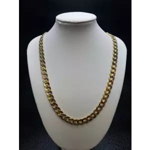 FIX 14K Yellow Gold Mens Curb style Necklace 24