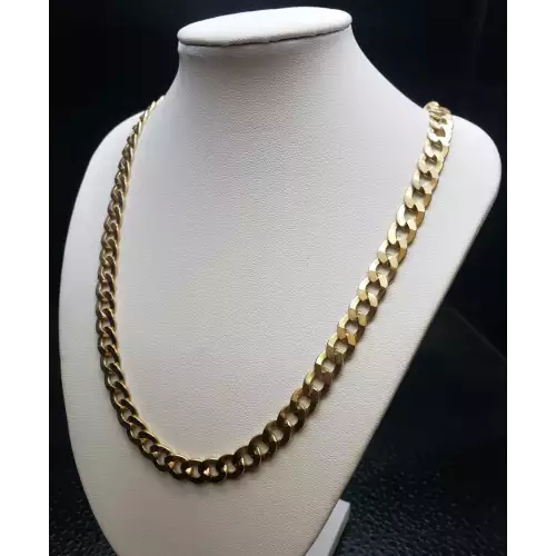 FIX 14K Yellow Gold Mens Curb style Necklace 24