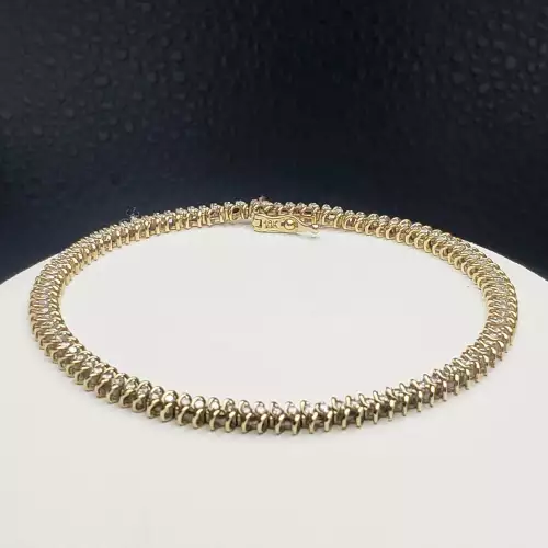 FIX - Gold 10k Tennis Bracelet ,S10BO7-5 (4)