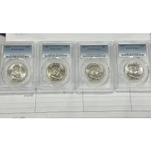 Franklin Half Dollar NGC MS64 4 Coin Set 1960, 61, 62, 63. (2)