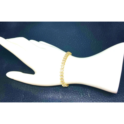 Gold 14k Bracelet , with small Diamond (2)