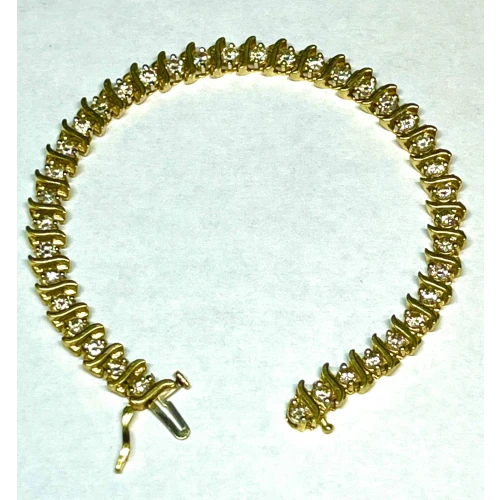 Gold 14k Bracelet , with small Diamond (4)