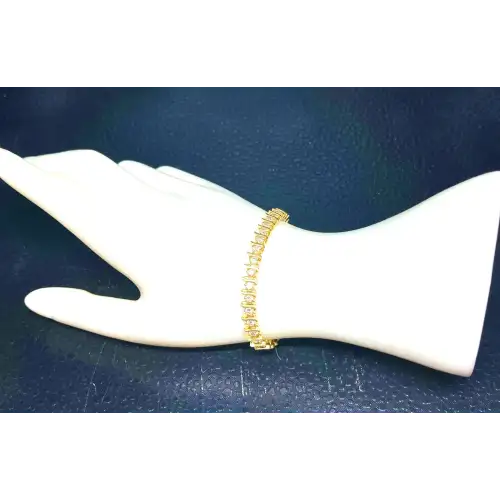Gold 14k Bracelet , with small Diamond (2)