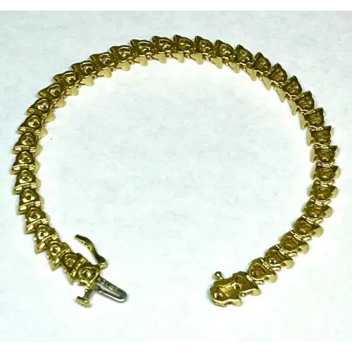 Gold 14k Bracelet , with small Diamond