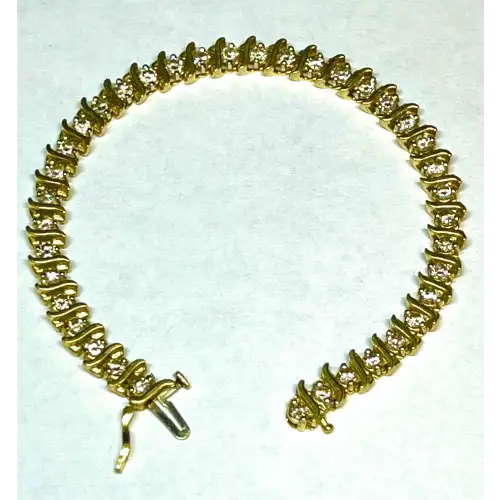 Gold 14k Bracelet , with small Diamond (4)