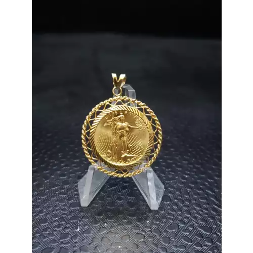 Gold American Eagle 22k Pendant