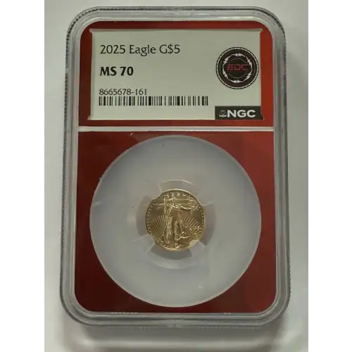 Gold Bullion-Gold Eagles--$5 Gold Eagle 1/10 oz -Gold- 5 Dollar